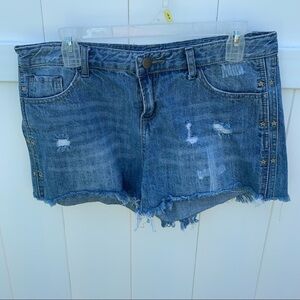 Vici Jennifer Mod Ref Denim Jean Shorts Star Large